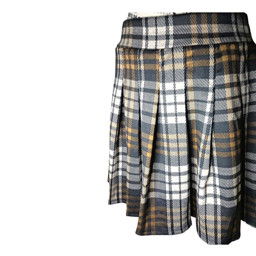 Green & Tan Plaid Schoolgirl Outfit - Size M - Picture 6 of 7